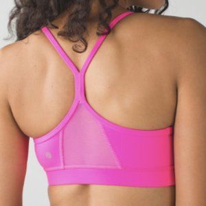 lululemon flow y bra - raspberry glo